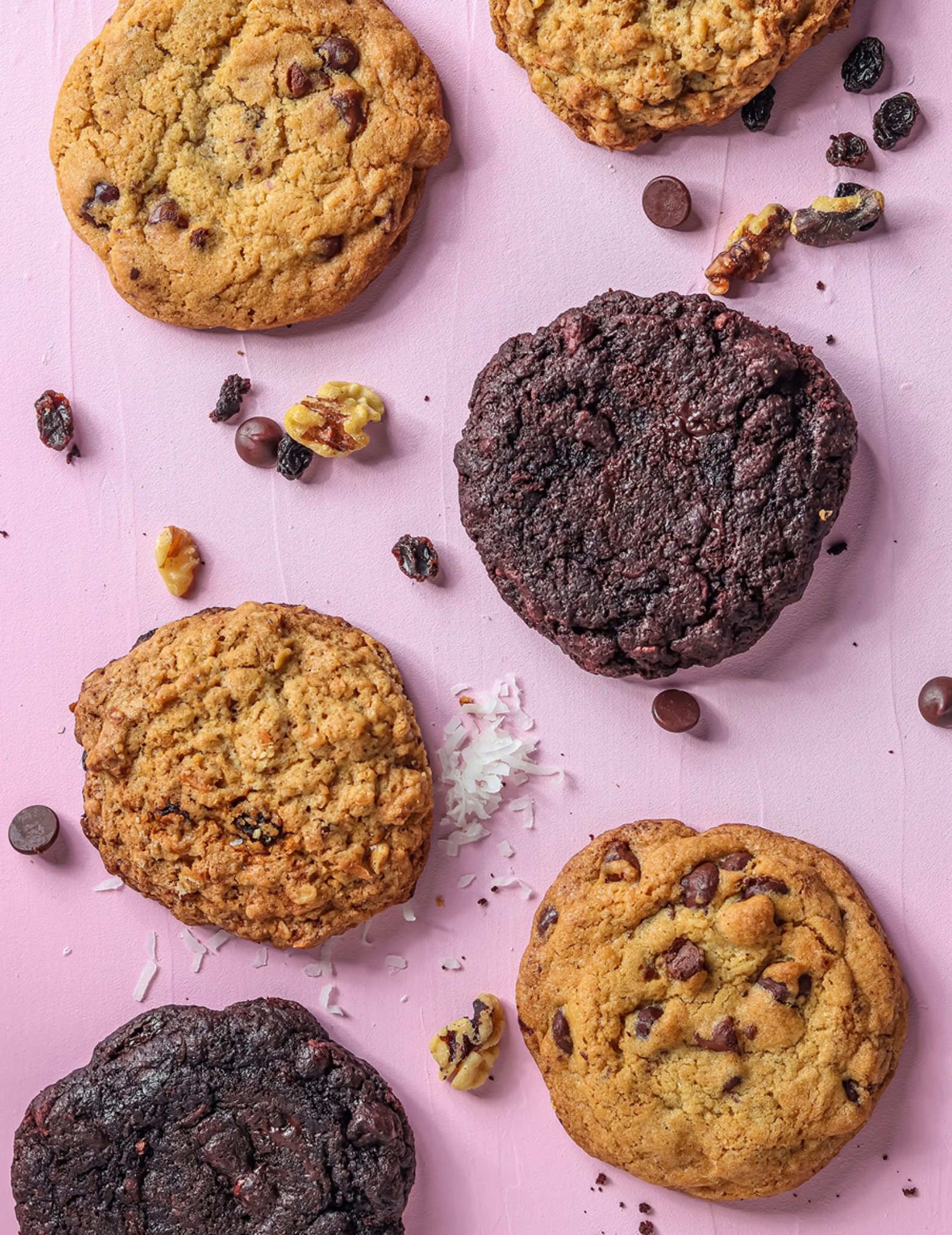 Chocolate biscuit coffee cake with almonds and chocolate